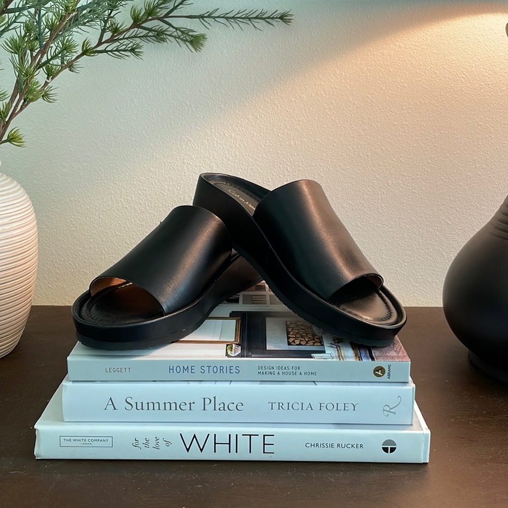Calvin Klein Leather Mules